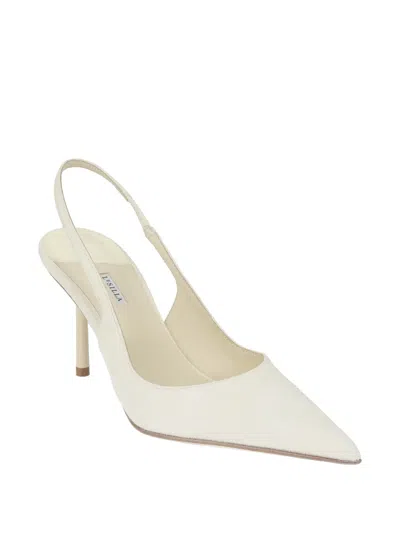 Le Silla Pointed-toe Slingback Pumps In White