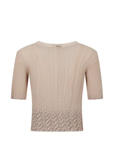 Herno Textured Abstract-print T-shirt In Neutral