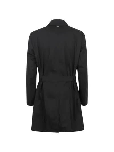 Herno Double-breasted Trench Coat In Multi