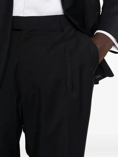 Corneliani Peak-lapel Single-breasted Suit In Black