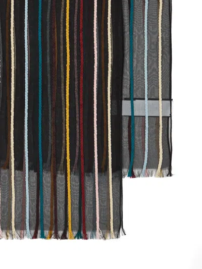 Paul Smith Striped Scarf In Multi