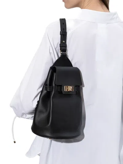 Max Mara Margaux Backpack In Black