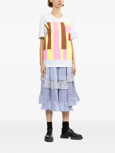 Comme Des Garçons Printed T-shirt In White