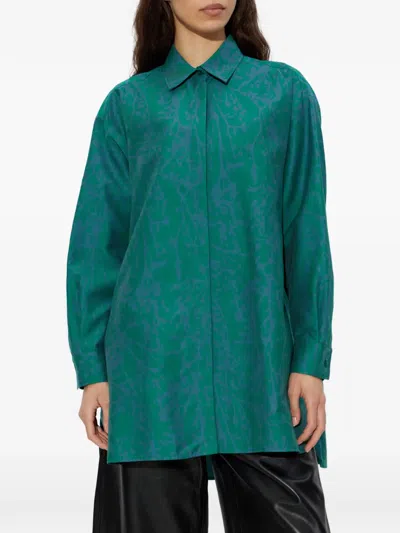 Max Mara Bird Button-up Shirt In Multi