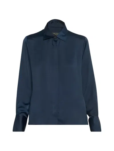 Rag & Bone Button Front Camisole Blouse In Blue