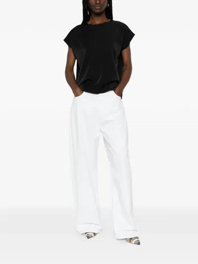 Samsoe & Samsoe Sahoy Round-neck Top In Black