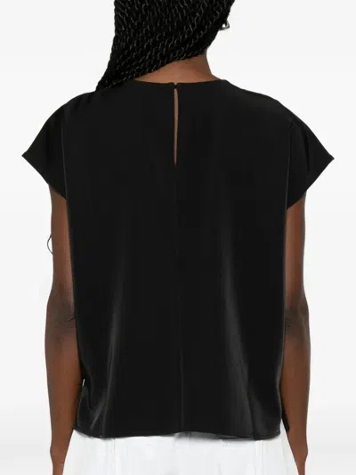 Samsoe & Samsoe Sahoy Round-neck Top In Black