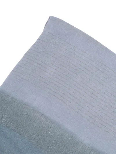 D'aniello Walton Soft Fringed Rectangular Scarf In Blue