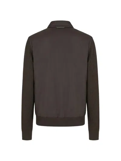 Herno Panelled Cardigan In Multi