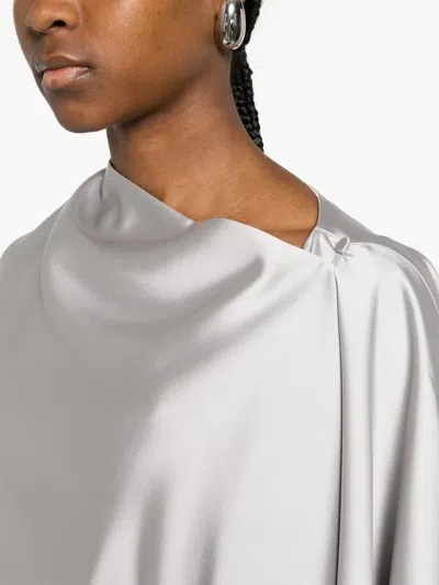 Imperial Asymmetric-drape Cape In Gray