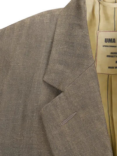 Uma Wang Kaiwan Herringbone Jacket In Brown
