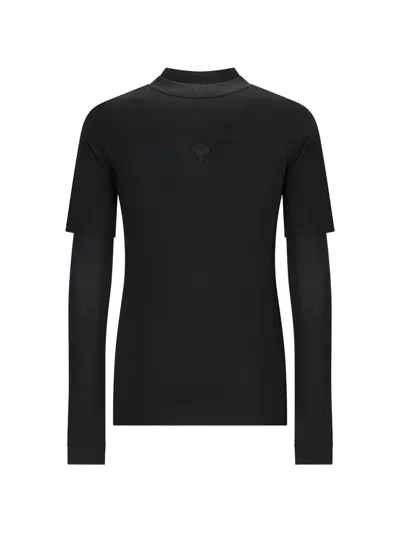 Mordecai Double-layer T-shirt In Black