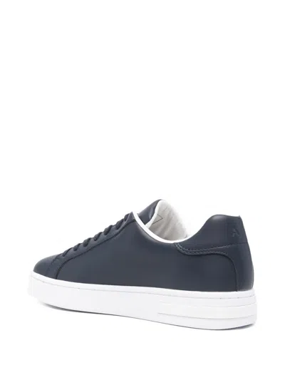 Armani Exchange Logo-debossed Leather Sneakers In Multi