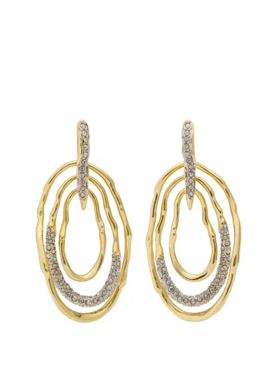 Alexis Bittar Solanales Crystal-embellished Earrings In Gold