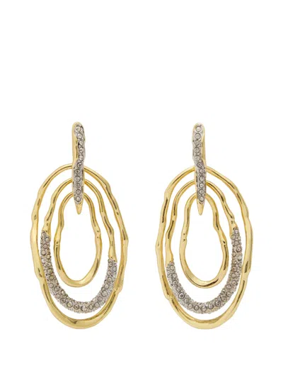 Alexis Bittar Solanales Crystal-embellished Earrings In Gold