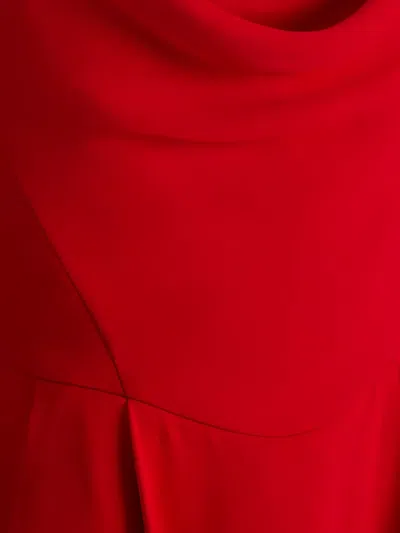 Alice And Olivia Estrella Draped Flare Mini Dress In Red