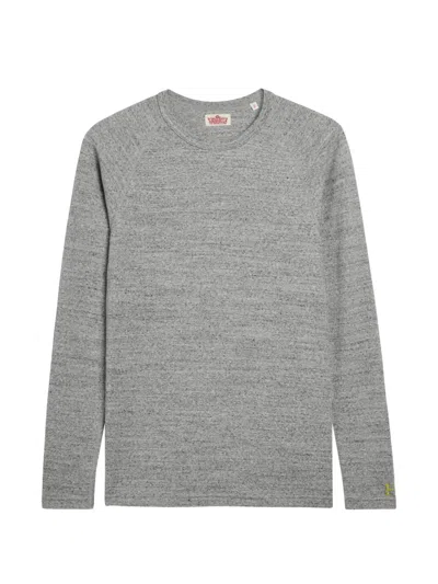 Stretch Marl-effect Long-sleeve T-shirt In Gray