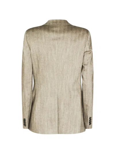 Tagliatore Herringbone-pattern Suit In Brown