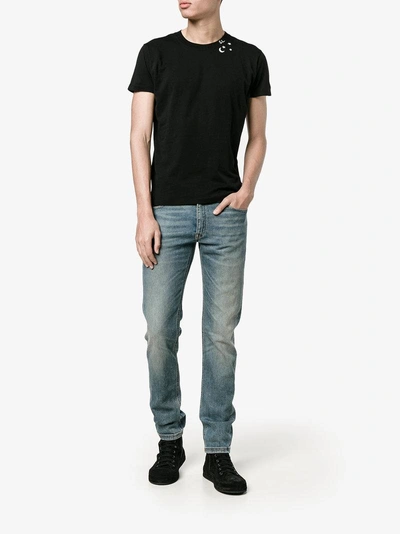 Shop Saint Laurent Black Star Print T Shirt