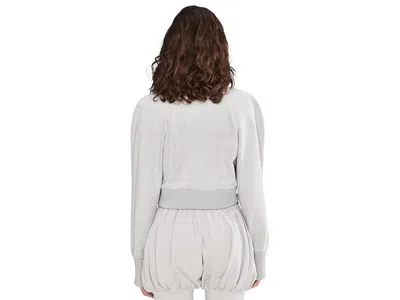 Norma Kamali Oversized Turtle Bomber Jacket In Gray