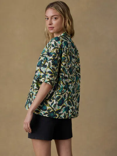 Faherty Montecito Linen Relaxed Camp Shirt In Multi