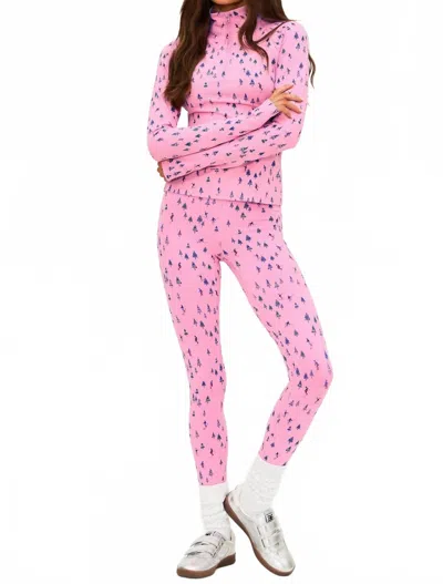 Beach Riot Kamara Print Half Zip Pullover In Pink