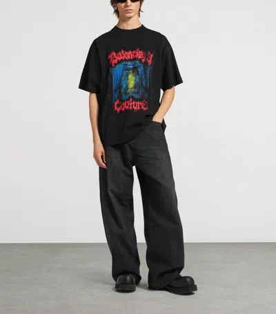 Balenciaga Cotton Salon De Couture Gothic T-shirt In Multi