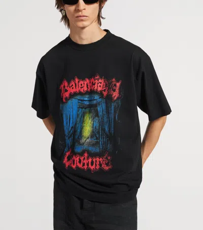 Balenciaga Cotton Salon De Couture Gothic T-shirt In Multi