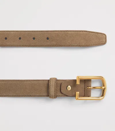 Corneliani Suede Belt In Sand