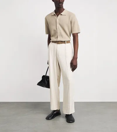 Corneliani Suede Belt In Sand