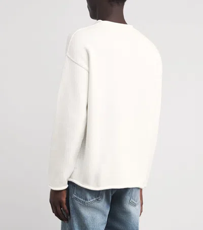 Polo Ralph Lauren Long Sleeve Cotton Novelty Harbor Island Bear Rollneck Sweater In White