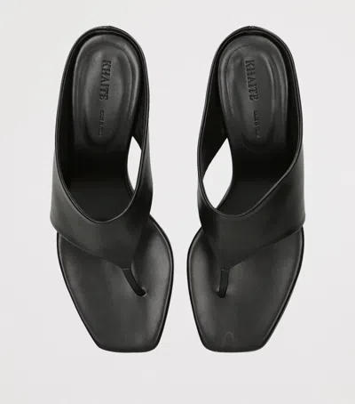 Khaite Black Marlow Sculptural Leather Mules In Black