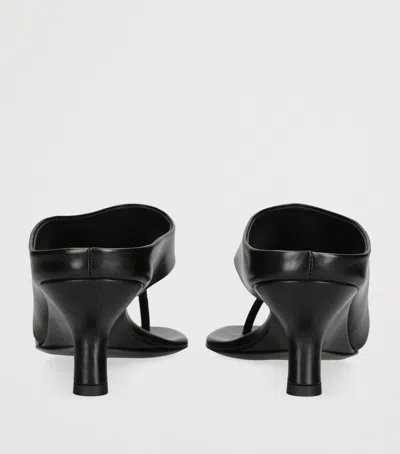 Khaite Black Marlow Sculptural Leather Mules In Black