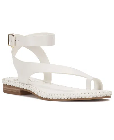 Vince Camuto Libahs Ankle Strap Toe Loop Flat Sandals In Multi