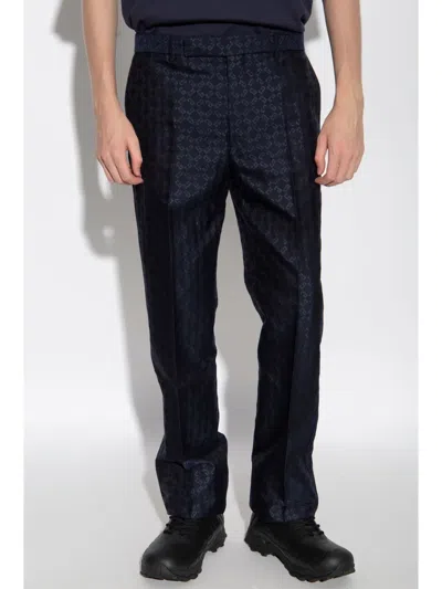 Givenchy Monogram Wool Tailored Pants In Black