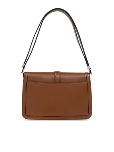 Max Mara Leather Shoulder Bag In Brown