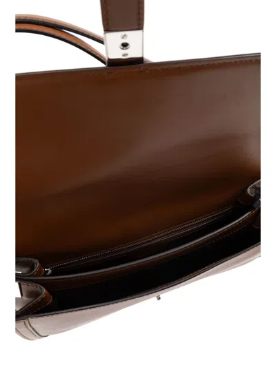 Max Mara Leather Shoulder Bag In Brown