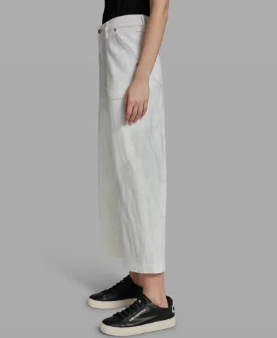 Karl Lagerfeld Women's Solid Ankle Pants In White