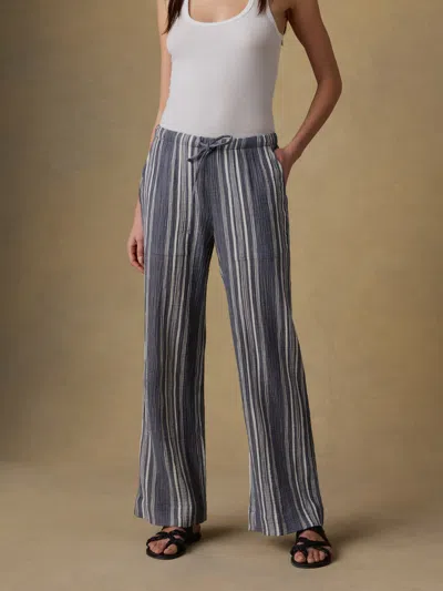 Faherty Dune Gauze Drawstring Pants In Gray