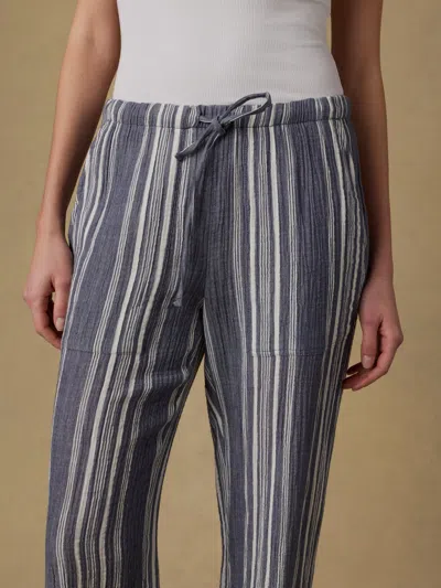 Faherty Dune Gauze Drawstring Pants In Gray