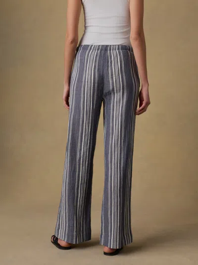 Faherty Dune Gauze Drawstring Pants In Gray