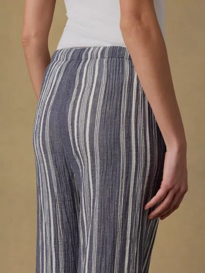 Faherty Dune Gauze Drawstring Pants In Gray