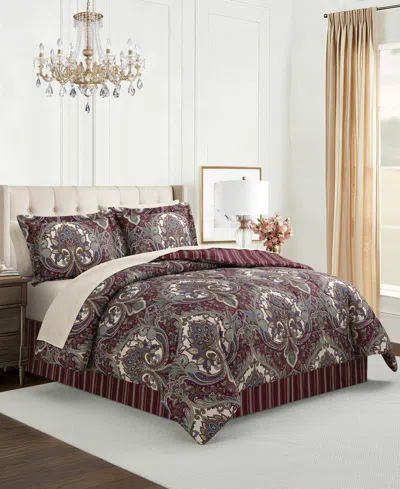 Macy's Sunham Isabella 8-pc. Comforter Sets In Red
