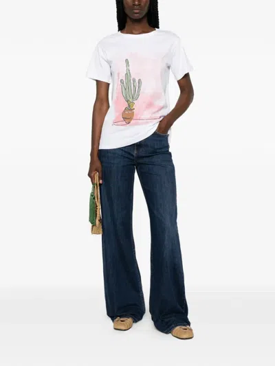 Pennyblack T-shirt In White Cotton Jersey In Multi