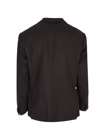 Corneliani Single-breasted Jacket In Brown