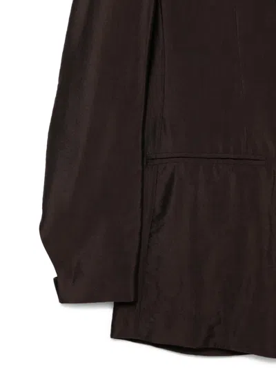 Alysi Notched-lapel Blazer In Brown