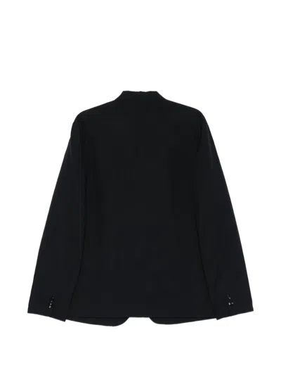 Cellar Door Jake Patch-pocket Single-breasted Wool Blend Jacket In Black