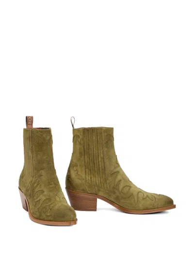 Sartore Suede Ankle Boots In Multi