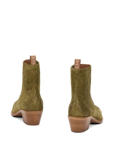 Sartore Suede Ankle Boots In Multi