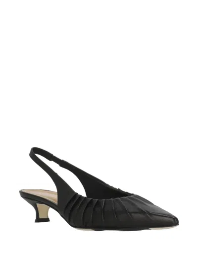 Julie Dee Ruched Slingback Pumps In Multi